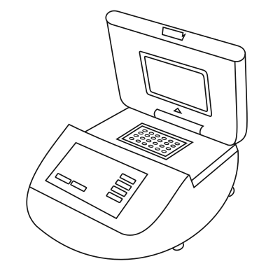 PCR thermocycler open - PNG 