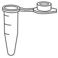Empty eppendorf tube with conical bottom and snap cap open - Clipart-