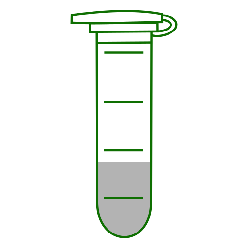  Round bottom Eppendorf tube closed - Flat clipart