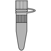 Filled conical bottom eppendorf tube with screw cap closed - Flat Icon