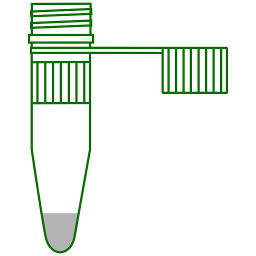  screw-conical bottom Eppendorf tube open -  Flat Icon