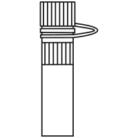 Empty flat
 bottom eppendorf tube with screw cap closed - Flat Icon