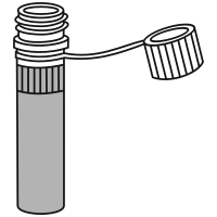Filled eppendorf tube  with flat
 bottom and screw cap open - Clipart-