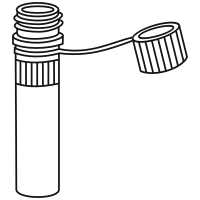 Empty eppendorf tube  with flat
 bottom and screw cap open - Clipart-